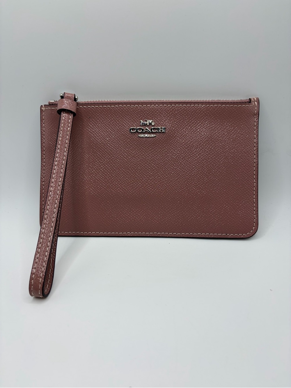 Coach Mauve Leather Wristlet Clutch